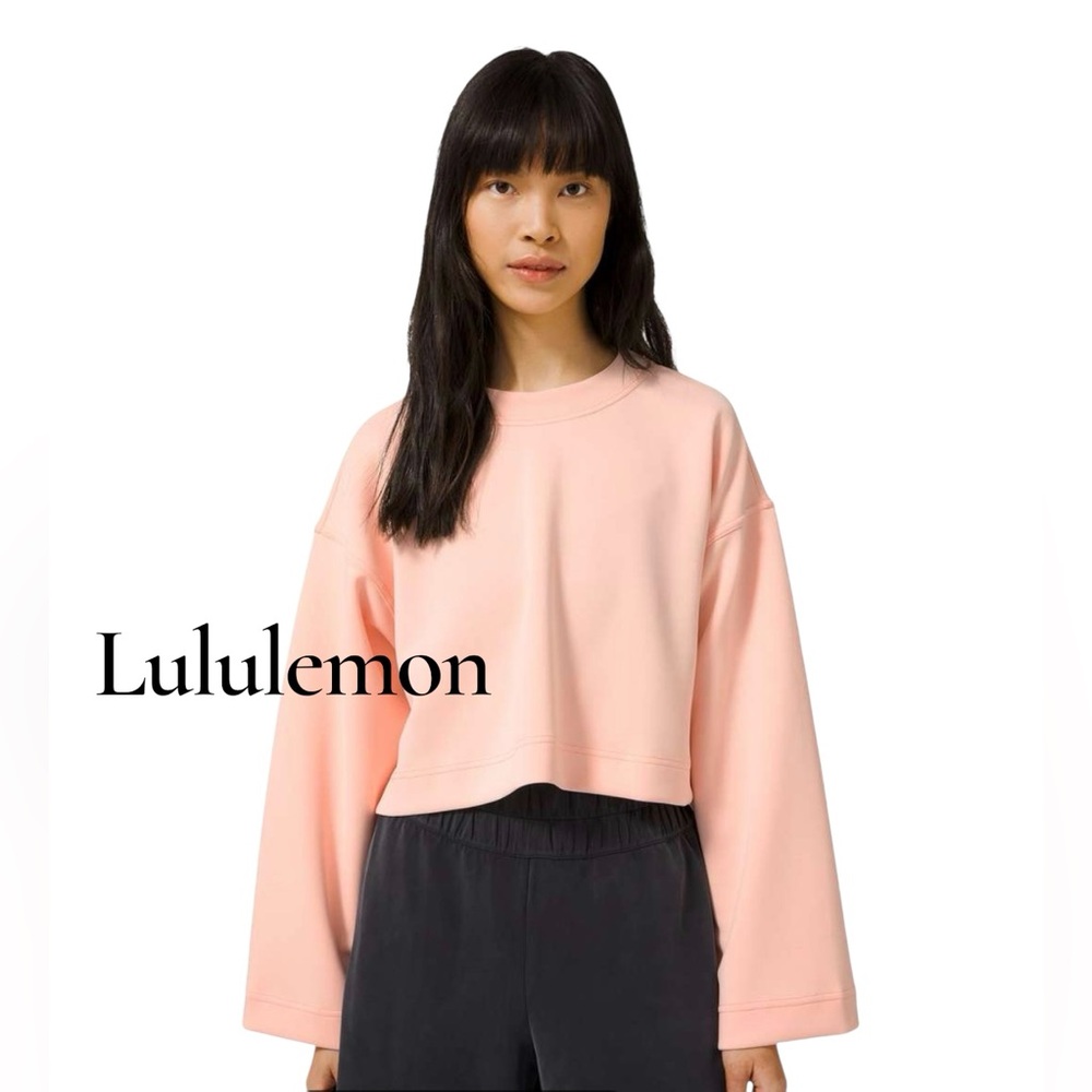 Lululemon Athletica Seek Softness Cropped Sweatshirt with Bell Sleeves